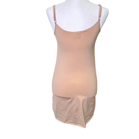 Halogen Tan Camisole Dress Slip Nylon Spandex Adjustable Straps - Picture 6 of 7